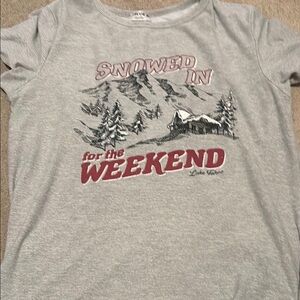 Gray Sleep Shirt with Snowed In Graphic